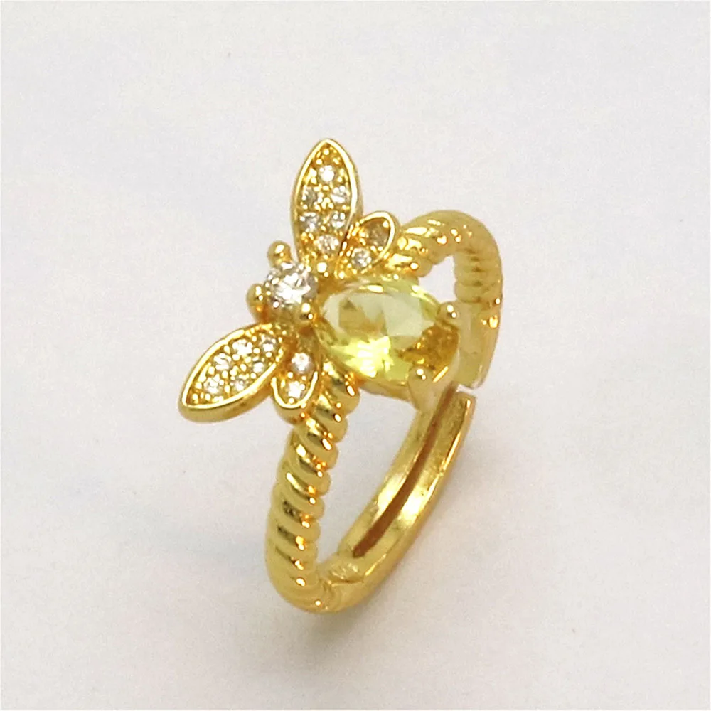 

New Arrival Honey Bee Ring for Women Jewelry Ladies Adjustable Open Fashion Rings Crystal CZ Wedding Party Gift Dropshipping