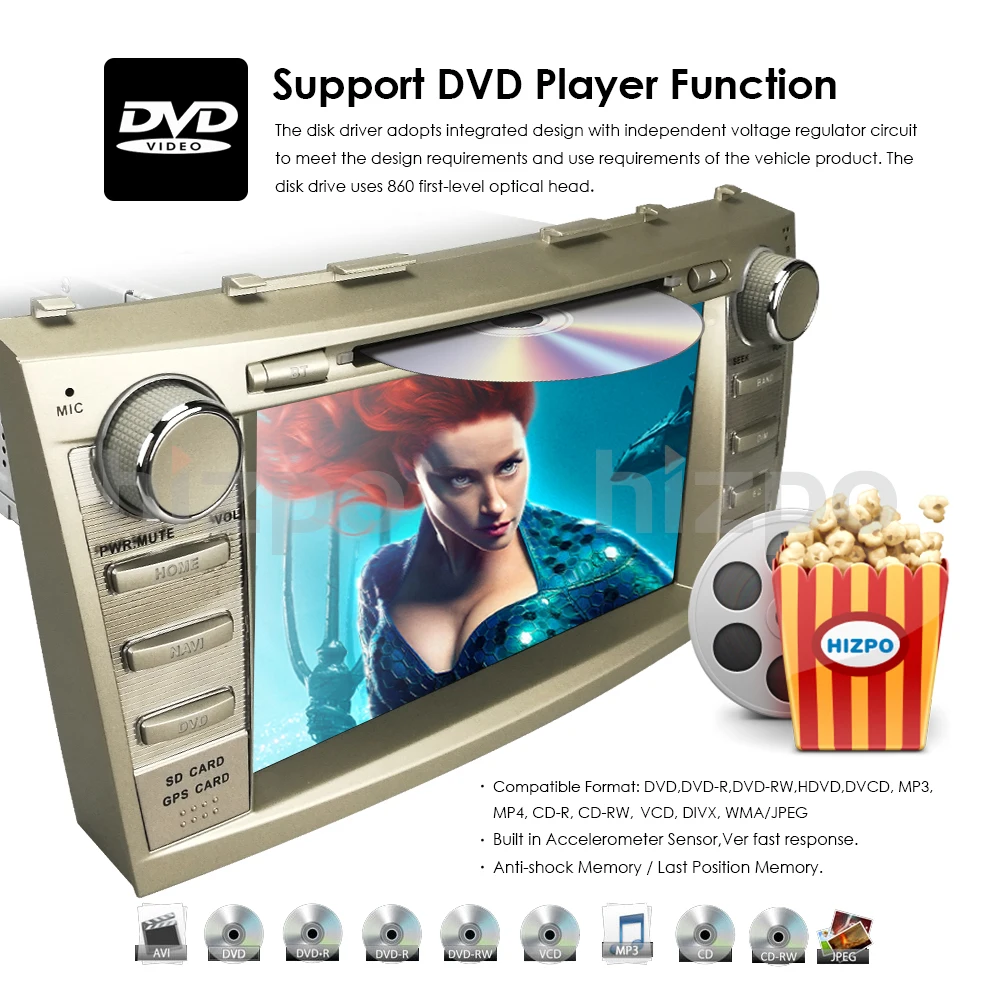 Top Hizpo 2 Din Car Radio GPS Car DVD Player For Toyota Camry 2007 2008 2009 2010 2011 Aurion 2006 Car Audio SWC 17 Top Hizpo 2 Din Car Radio GPS Car DVD Player For Toyota Camry 2007 2008 2009 2010 2011 Aurion 2006 Car Audio SWC 17