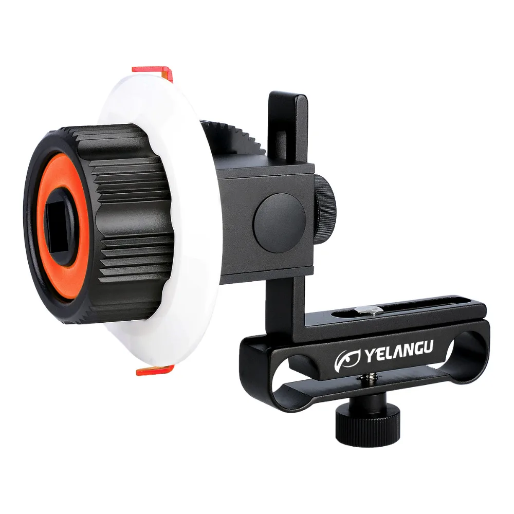 

YELANGU Professional Aluminum Alloy Quick Assembling Accurate Follow Focus Fit 15mm Rod Rig 52mm ~ 86mm Lens for DSLR Camera