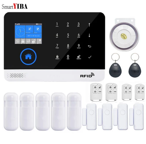 SmartYIBA SMS Notice WiFi 3G Alarm System for Home APP Remote Disarm SIM Card GPRS Wireless Smart Home Security Alarm Audio Chat SmartYIBA SMS Notice WiFi 3G Alarm System for Home APP Remote Disarm SIM Card GPRS Wireless Smart Home Security Alarm Audio Chat