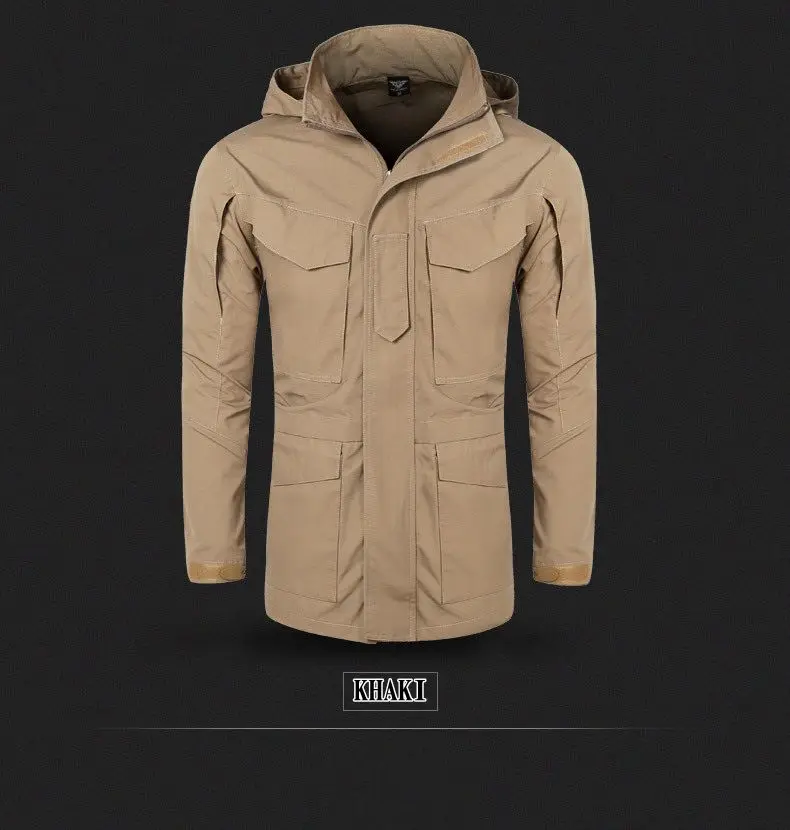 M65 военная куртка для мужчин осень зима водонепроницаемый тактический пальто армейский Стиль капюшон карман Мужская ветровка пальто верхняя одежда