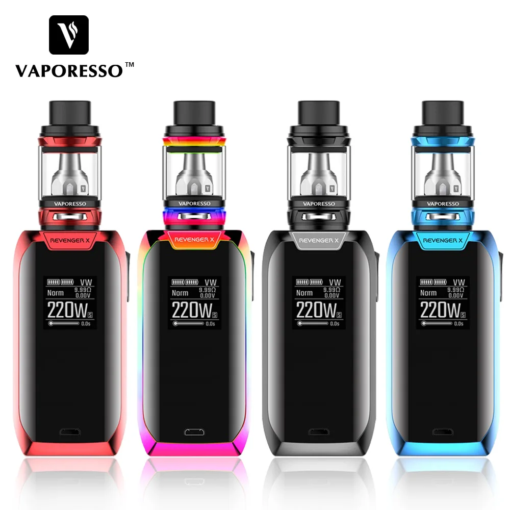 Original Vaporesso Revenger X Kit 220W Electronic Cigarette Revenger X Mod with NRG 5ml Tank Vape Kit Support GT coil Original Vaporesso Revenger X Kit 220W Electronic Cigarette Revenger X Mod with NRG 5ml Tank Vape Kit Support GT coil