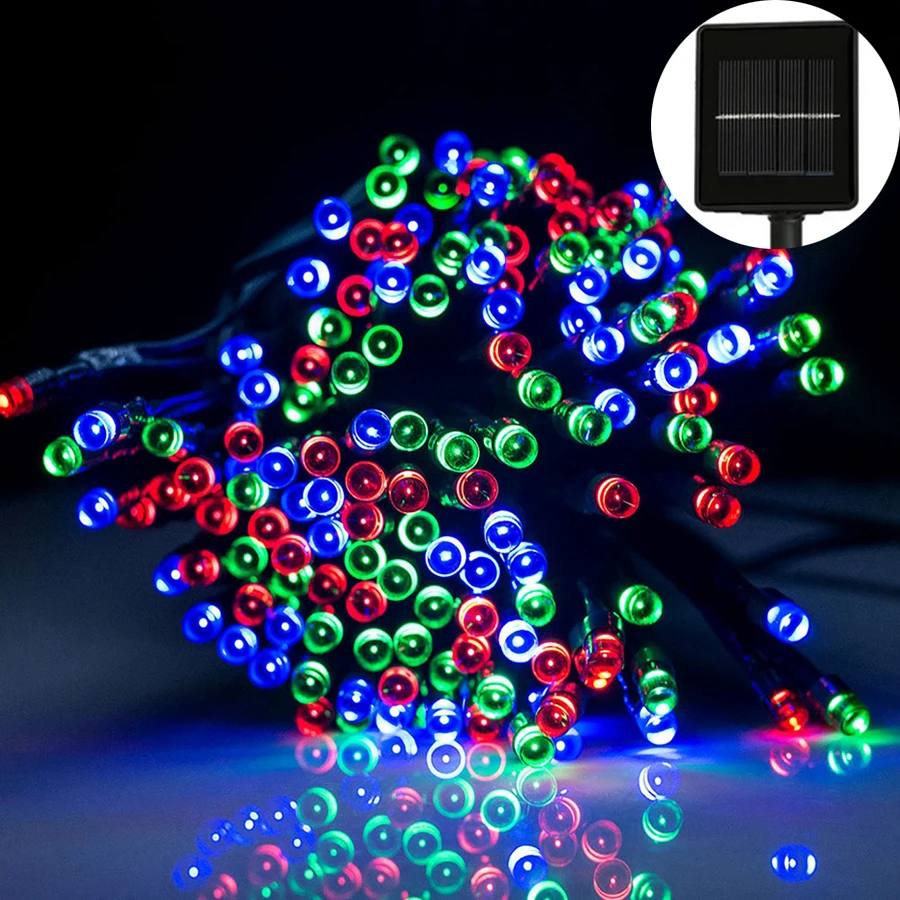 

HANMIAO 200LED Fairy Lights Outdoor Solar Powered String Light for Christmas Holiday Garden Patio Lawn LED Lights Decoration 03