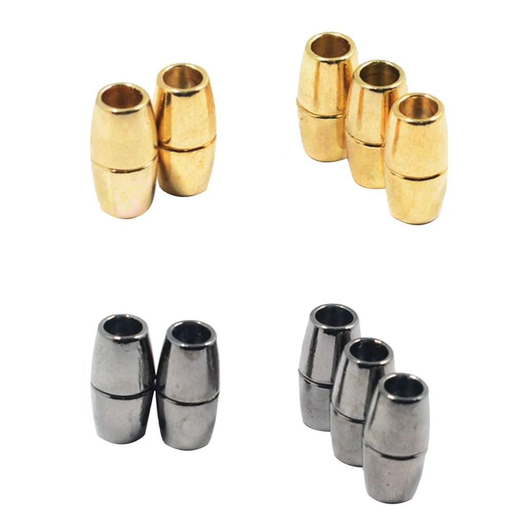 10x Glue In Barrel Magnetic Clasp Leather Cord Connectors for Jewelry Crafts