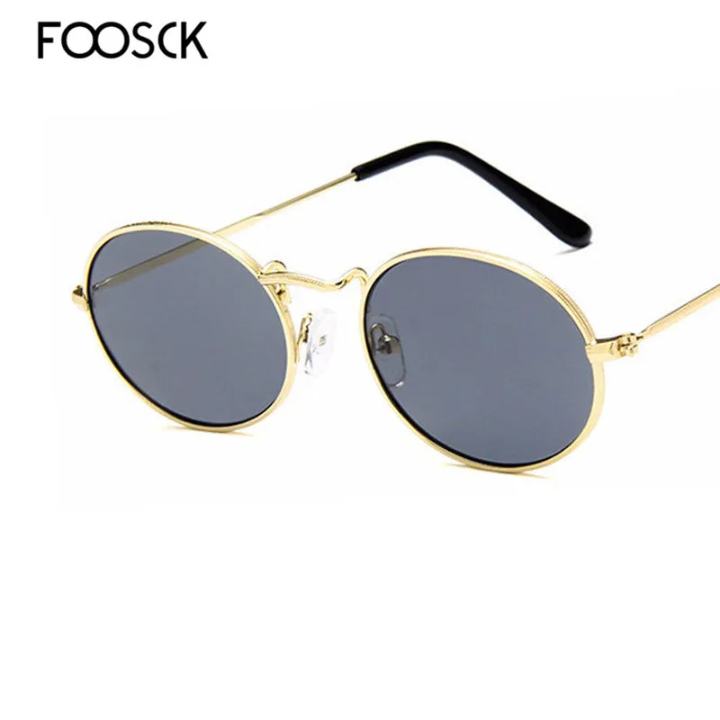 FOOSCK модные классические роскошные дизайнерские Брендовые женские круглые солнцезащитные очки Женские винтажные женские солнцезащитные очки oulo De Sol