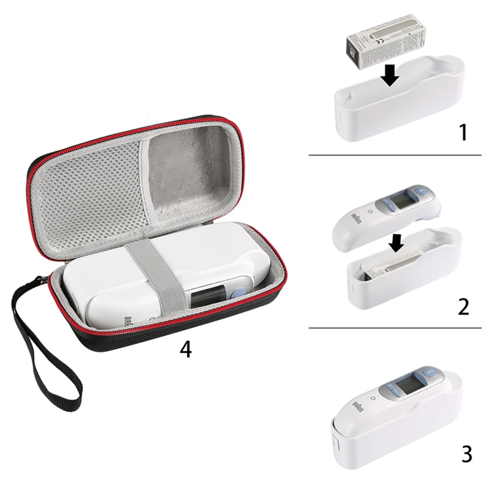 Portable Thermometer Hard Case for Braun ThermoScan 7 IRT6520 Carrying  Storage Handle Bag Protective Protector (Only Case) - AliExpress