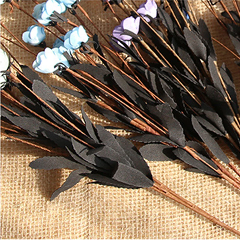 15 Heads Artificial Rose PE Flowers for Xmas New Year Home Wedding Party Birthday Decoration 50cm Fake Plants for Table Decor
