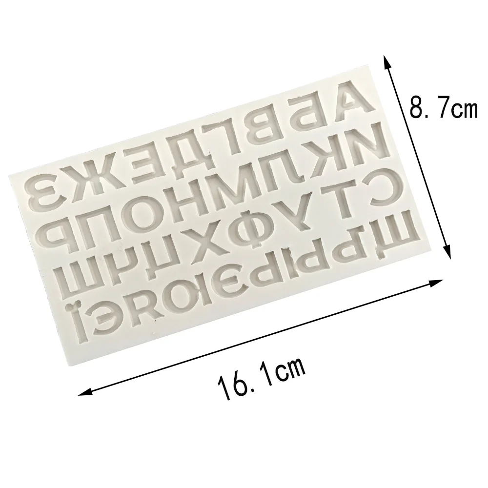 

Doatry New Russian Alphabet Letter Chocolate Mold Sugar Craft Biscuit Tool 3D Silicone Fondant Cake Decoration Tool