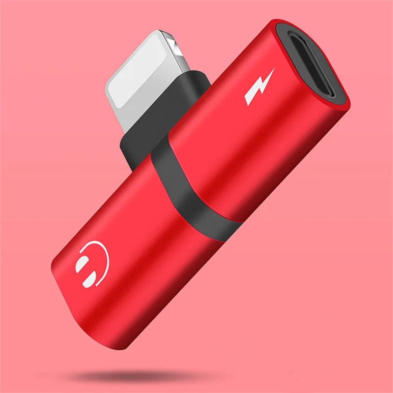AIFFECT Mobile phone 2 in 1 Splitter For Lightning Audio Charging Adapter For iPhone 7 8 PlusX Headphone Splitter Adapter Converter 09