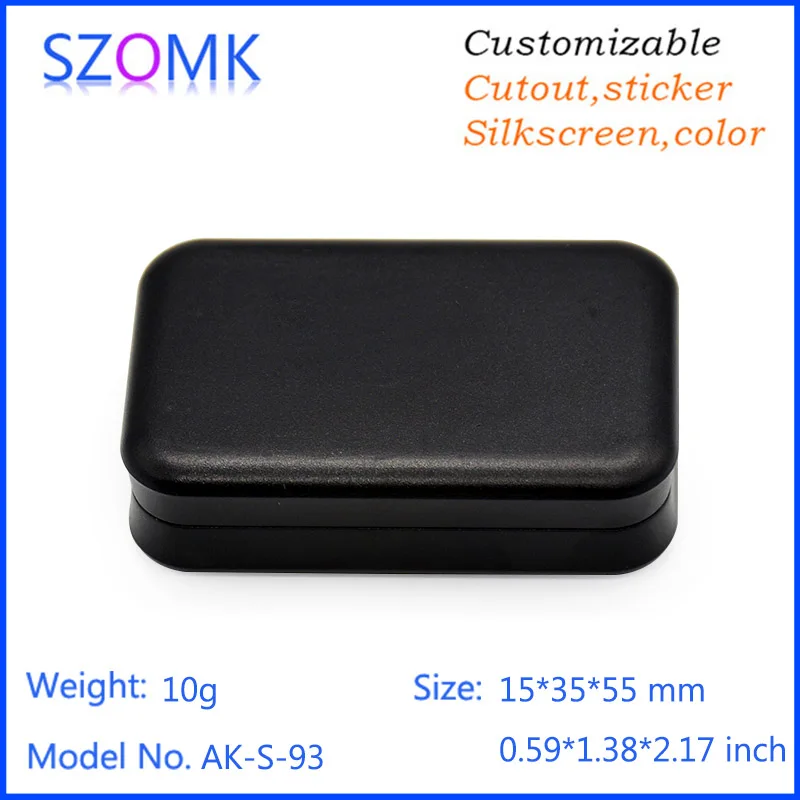 

5 pcs, 15*35*55mm high quality szomk GPS tracker plastic enclosure box switch box plastic electronics case pcb enclosure