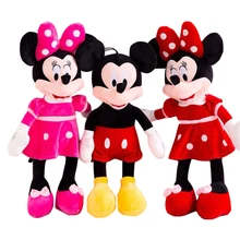Лидер продаж, 40 см, милые плюшевые игрушки с Микки и Минни Маус, мягкие куклы с мультяшными рисунками Маус для мальчиков и девочек, подарок на Рождество и день рождения