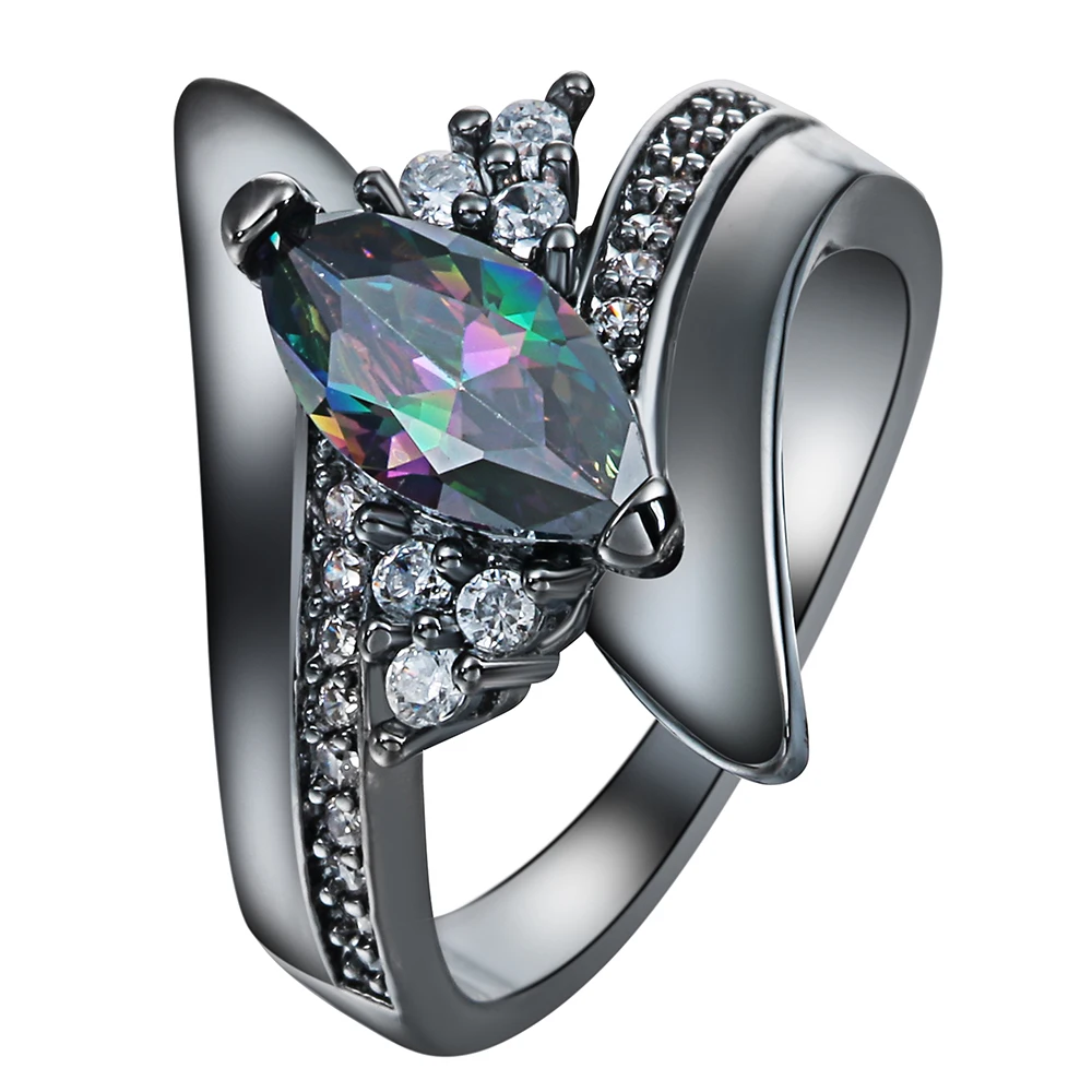 2018 Fashion Jewelry white Sapphire Silver Filled Wedding Ring Gift Size 6-10 2018 Fashion Jewelry white Sapphire Silver Filled Wedding Ring Gift Size 6-10