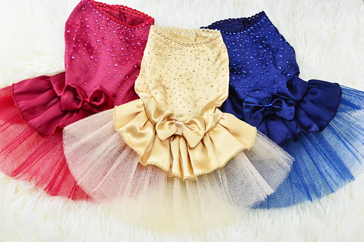 

New puppy skirt teddy poodle chihuahua cat spring/summer little princess dress style clothes