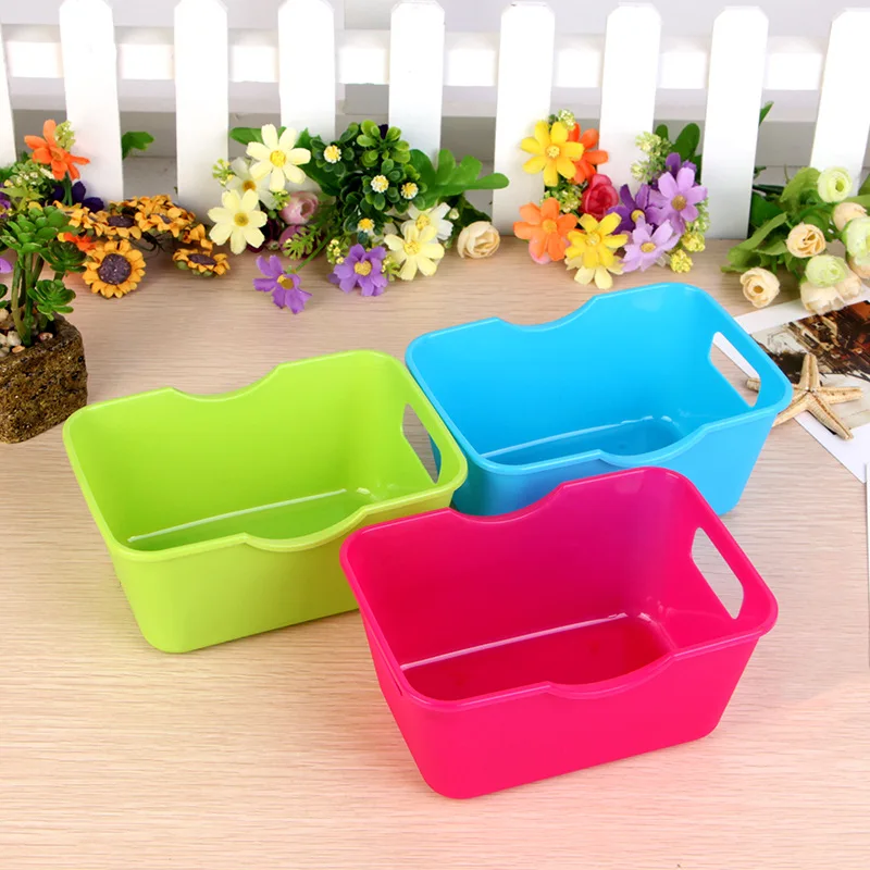 

1PC Plastic Office Desktop Home Storage Boxes Makeup Organizer Storage Box Clothes Sundries Organization