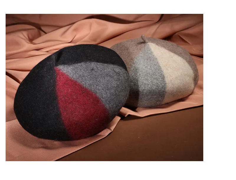beret women winter french red black wool beret hat women french hat female beret women beret hats women winter colorful beret (5)