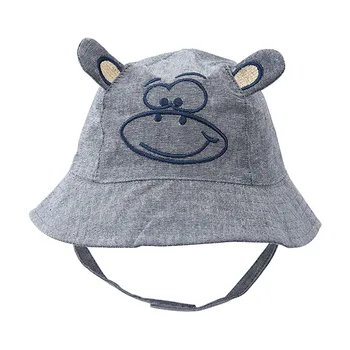 

Lovely Monkey Baby Boys Hat Summer Kids Bucket Hat Cute Toddler Girls Sun Cap With Ears Chin Strap Cotton Baby Boys Clothing