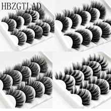 5 пар 3D норковые ресницы накладные ресницы натуральный макияж удлинение ресниц длинные поперечные объем Мягкие Накладные ресницы крылатые искусственные фареты
