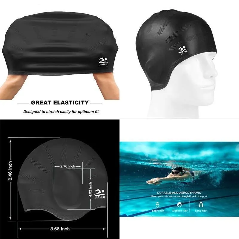 Outdoor Sports Swimming Cap Elastic Waterproof Long Hair Cover Ears Protect Anti-slip Swim Pool Hat for Bonnet De Bain Femme Outdoor Sports Swimming Cap Elastic Waterproof Long Hair Cover Ears Protect Anti-slip Swim Pool Hat for Bonnet De Bain Femme