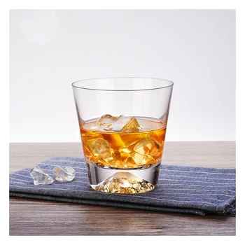 

1Pcs 350/450ml glass Cup Originality Fuji pattern Heat-resistant glass Cup Brandy whisky glass for beer Cocktail Cup
