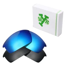 2 пары Mryok поляризованные Сменные линзы для Окли колпак солнцезащитные очки маскирующий черный и голубой лед