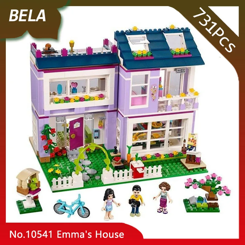 

Bela 10541 731Pcs Friends Series The Emma's House Model Building Blocks Bricks Compatible with Legoings