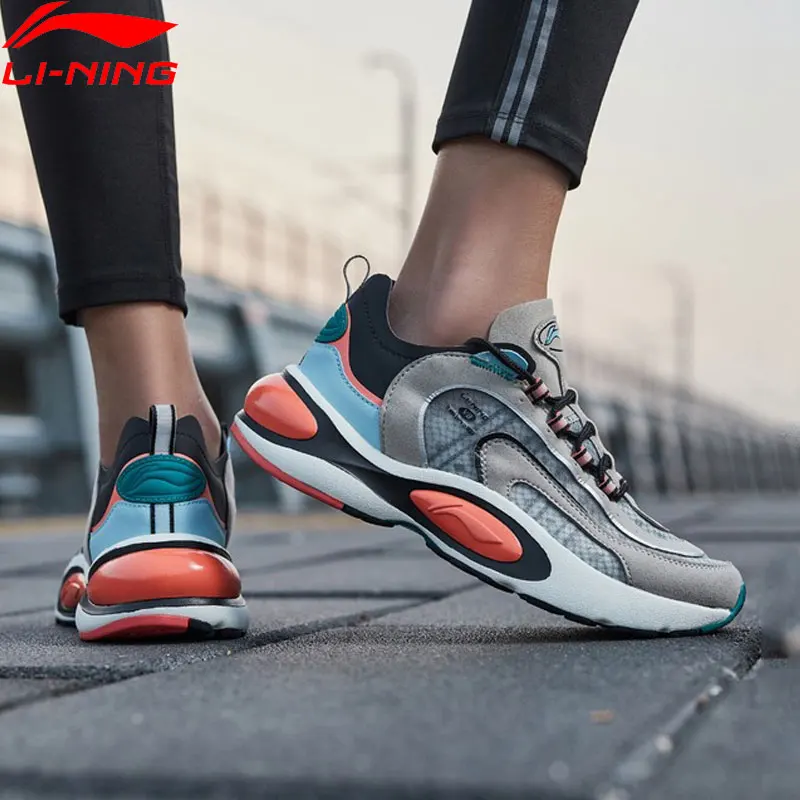 Li-Ning/женские кроссовки V8 с подушкой, LN CLOUD LITE, Ретро стиль, дышащие, с подкладом, спортивная обувь для папы, кроссовки ARHP128 XYP912