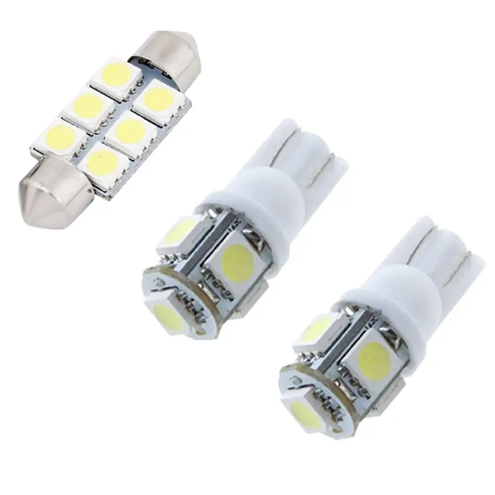 Lâmpadas de Carro Interior para Toyota Luzes de Carga 3 Pcs Branco Lâmpada Led Kit Pacote Yaris l Mapa Cúpula Tronco 3 Carro Kit Pacote Interior Para Toyota Yaris