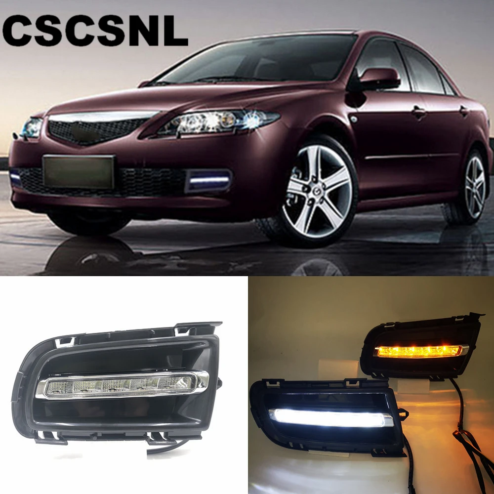 

CSCSNL 1 Set LED DRL Daytime Running Light Daylights With Turn Signal lamp Accessories For Mazda6 Mazda 6 2006 2007 2008 2009