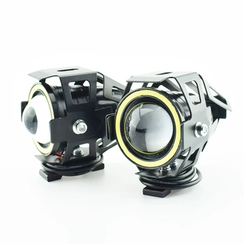 

Motorcycle Headlight 125W Motorbike Spotlight 12V U7 LED Moto Driving Spot Head Light HeadLamp Car Work Auxiliary Lighting DRL