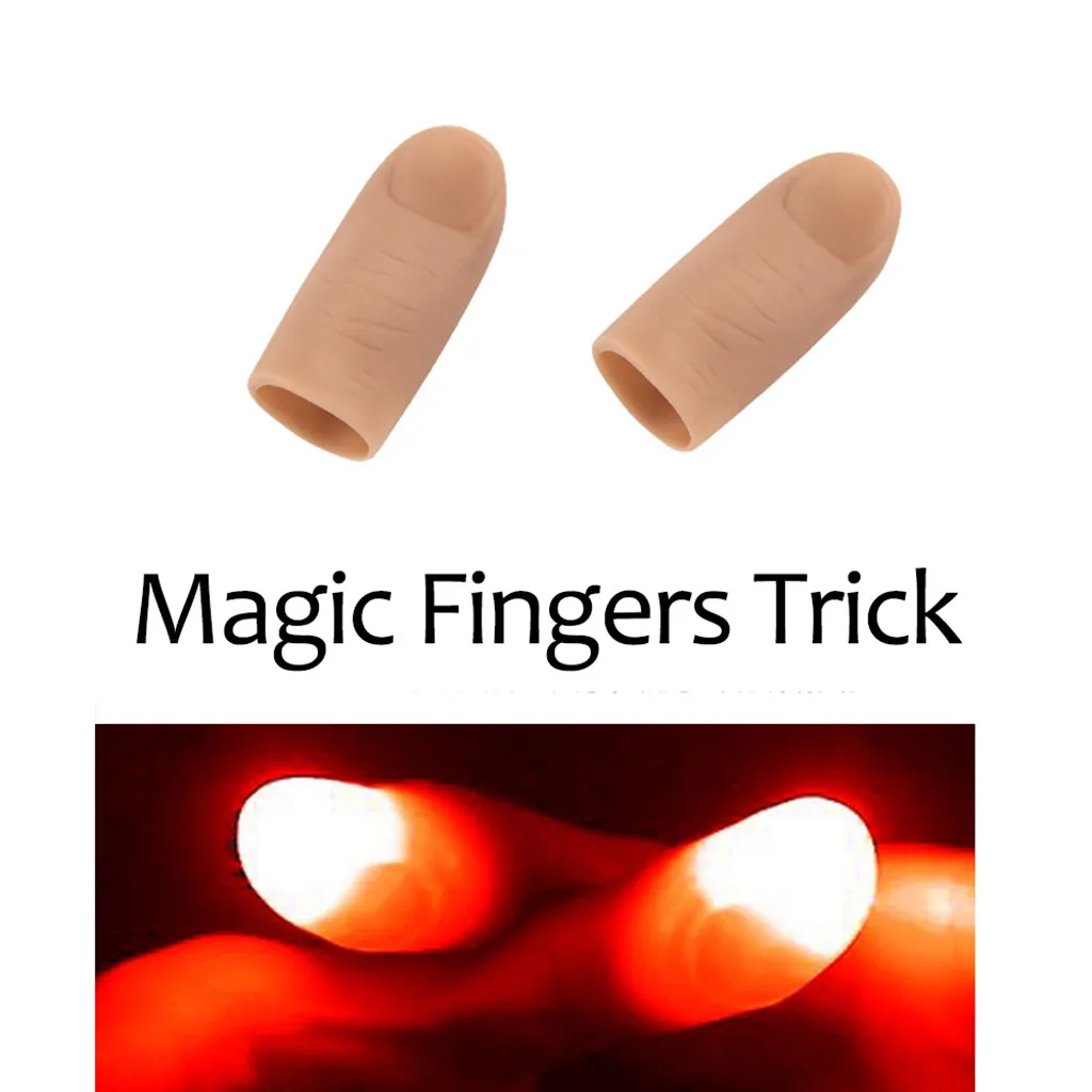 

Mystical Magic Tricks Magic Super Bright Light Up Thumbs Fingers Trick Appearing Light Close Up Magicians Pyrotechnics Kids Gift