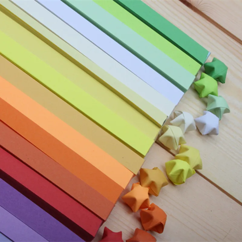 

(1360pcs/lot) Hot Sale Handcraft Origami Lucky Star Paper Colorful Strips Paper Origami Quilling Paper Decoration 16 colors