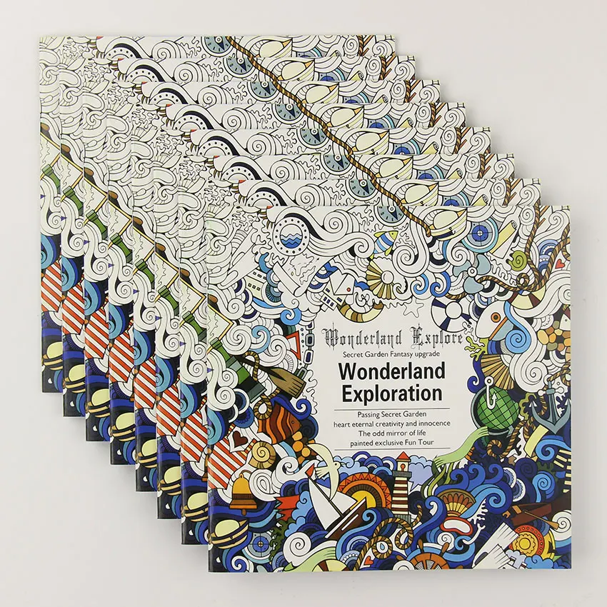 1 PC 24 Pages Wonderland Exploration Coloring Book for Children Adult Relieve Stress Kill Time Graffiti Painting Art Book 1 PC 24 Pages Wonderland Exploration Coloring Book for Children Adult Relieve Stress Kill Time Graffiti Painting Art Book