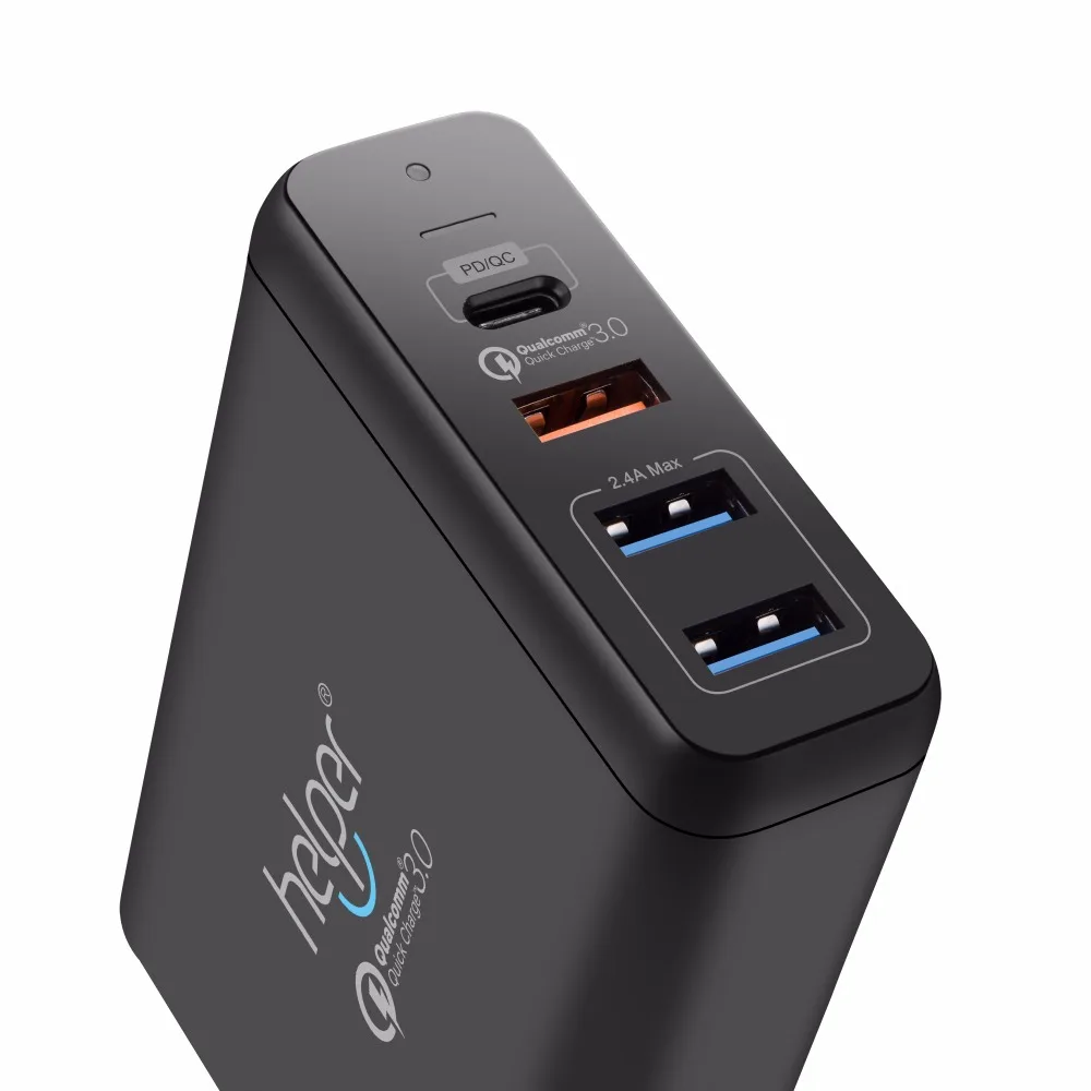 Тип usb-C PD Зарядное устройство 75 Вт 4-Порты USB-C PD Quick Charge 3,0 Smart Desktop Зарядное устройство с Мощность доставки для XiaoMi Air DELL XPS