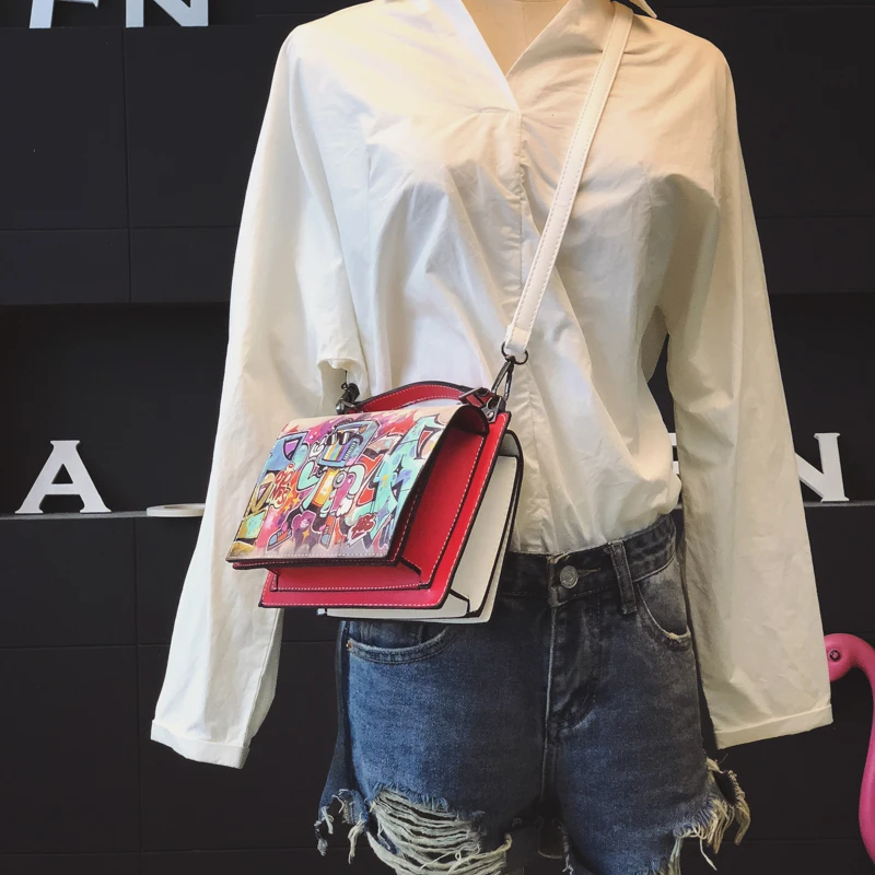 Women Leather Handbag Stitching Female Crossbody Shoulder Bags Ladies Travel Messenger Bag Fashion Bolsa Feminina Tote SS7210 (7)