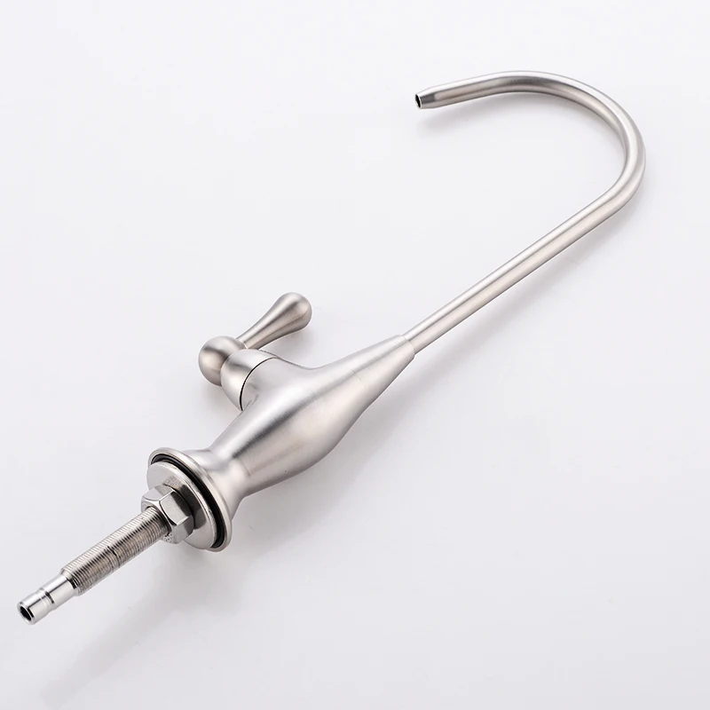 FLG Water Filter Faucet 304 Stainless Steel Brushed 1/4 Inch Connect Hose Reverse Osmosis Filters Parts Drinking Tap for Kitchen FLG Water Filter Faucet 304 Stainless Steel Brushed 1/4 Inch Connect Hose Reverse Osmosis Filters Parts Drinking Tap for Kitchen