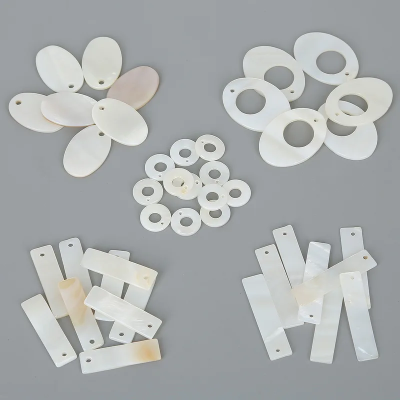 

Multi-shape Natural White Shell Pendants For Earring&Necklace Fashion Jewelry Making DIY Jewelry Accessories
