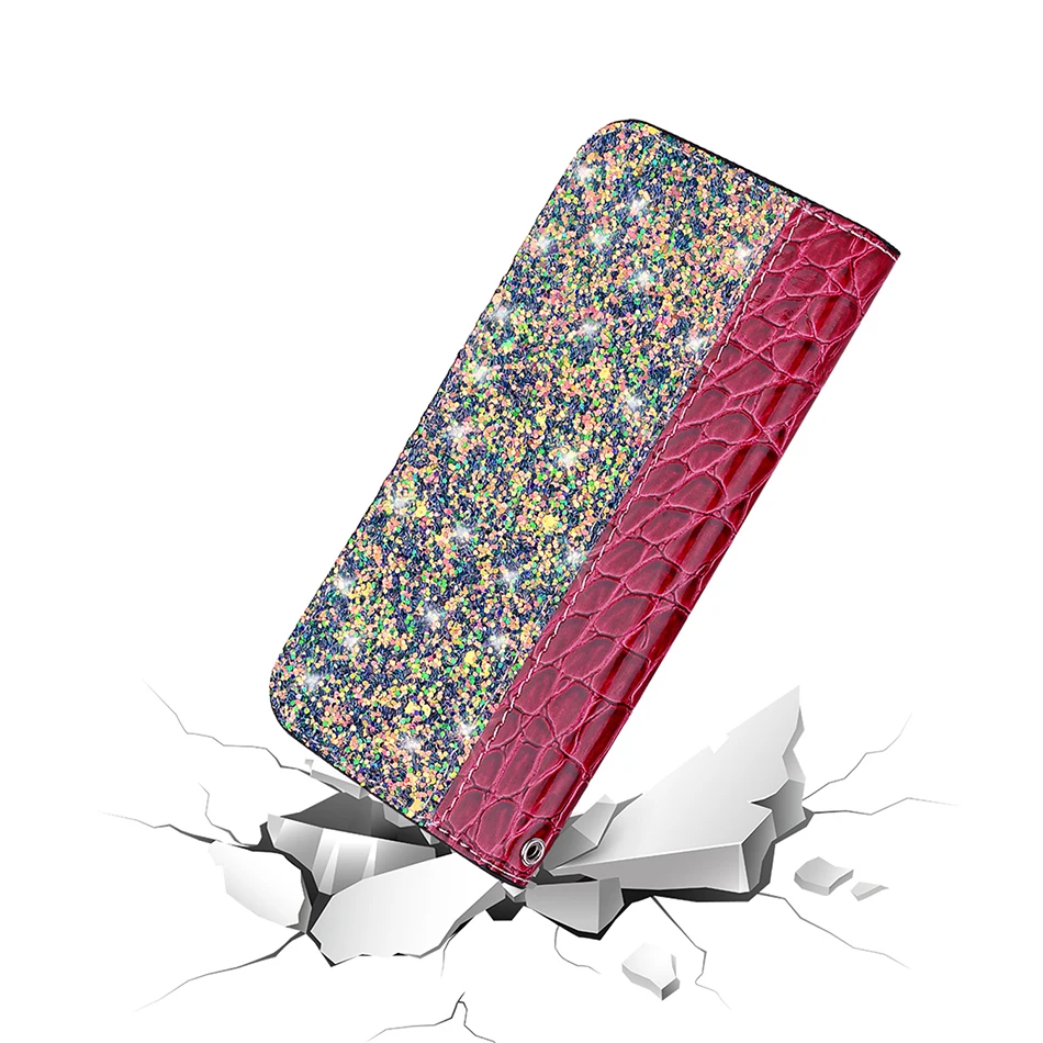 Crocodile Pattern Wallet Phone Case For iPhone 5 5S SE 6 6S 7 8 Plus X Book Style Cases For iPhone Xs Max Xr Cover B51