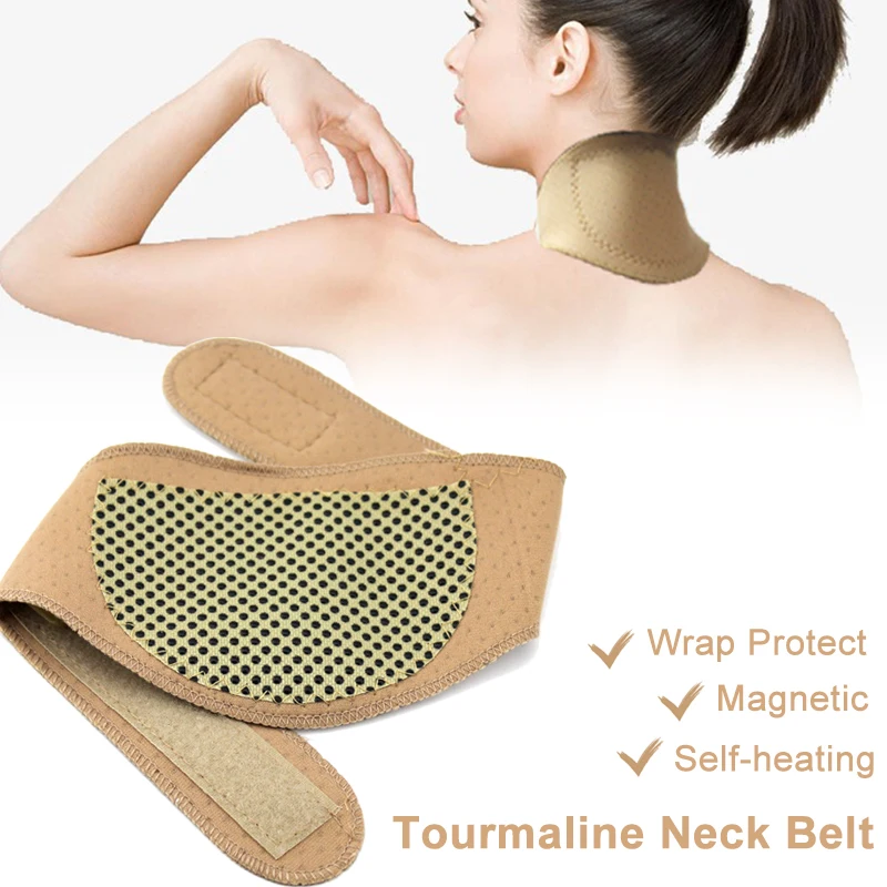 Tourmaline Self Heating Neck Guard Therapy Neck Collar Wrap Belt Support Braces