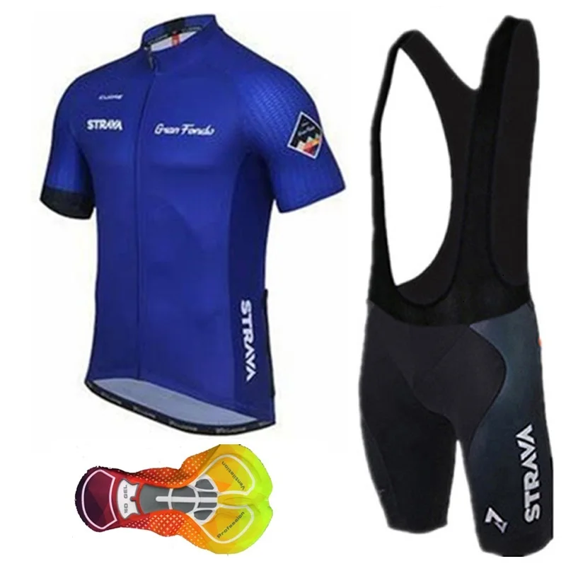 

STRAVA 2019 pro team Mens Cycling jersey Short Sleeve Set MTB bike Wear bib shorts Summer Outdoor Sport bicycle cycling clothing