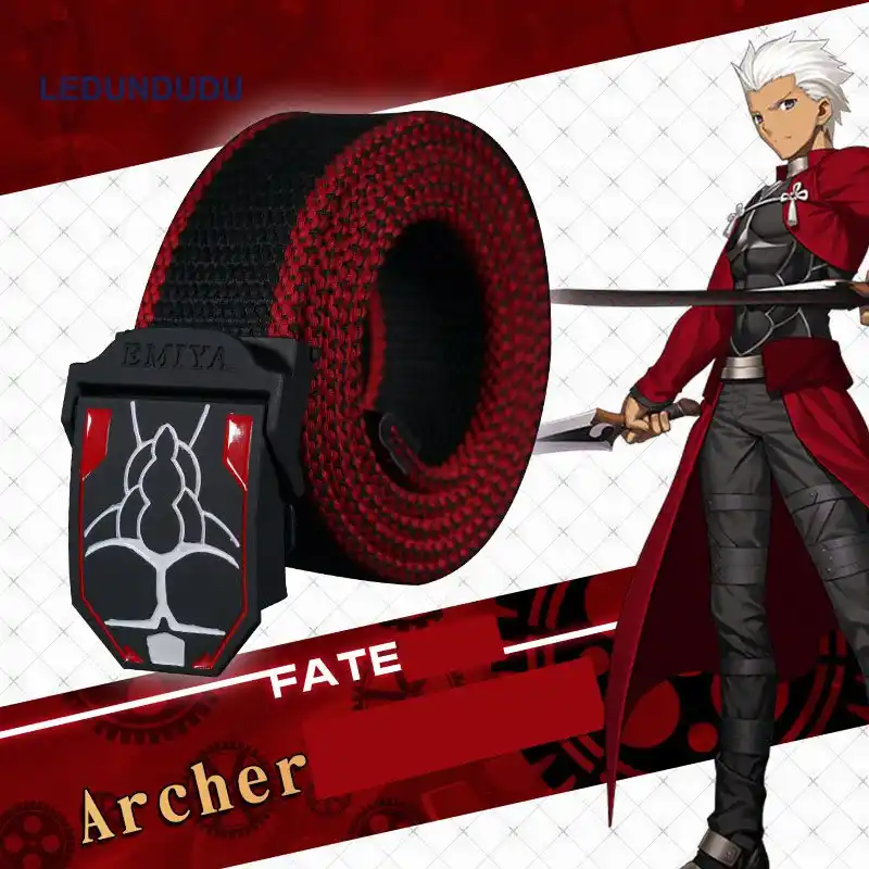 Japan Anime Fate Stay Night Cosplay Canvas Belts Unisex Black Waist Strap Archer Cosplay Props Sashes Dropshipping Aliexpress