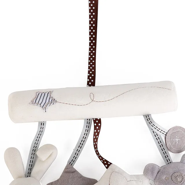 Infant Toddler Rattles Toys For Baby Stroller Crib Soft Rabbit Bear Style Pram Hanging Toys Plush Appease Doll Bed Accessories 5