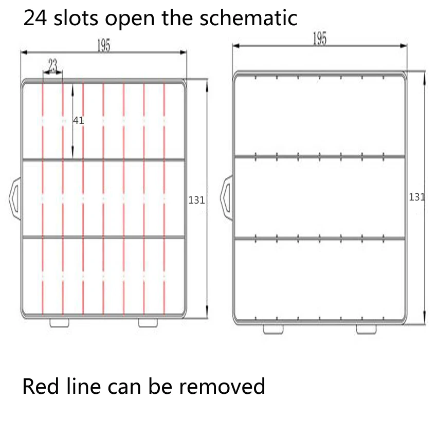 1 PC nuevo 24 ranuras celdas portatil joyería caja contenedor anillo piezas electrónicas tornillo cuentas componente caja de almacenamiento