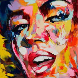 Francoise Nielly дизайнер ручная роспись крутое лицо художественная палитра нож портрет без названия 87 картина маслом холст гостиная настенное