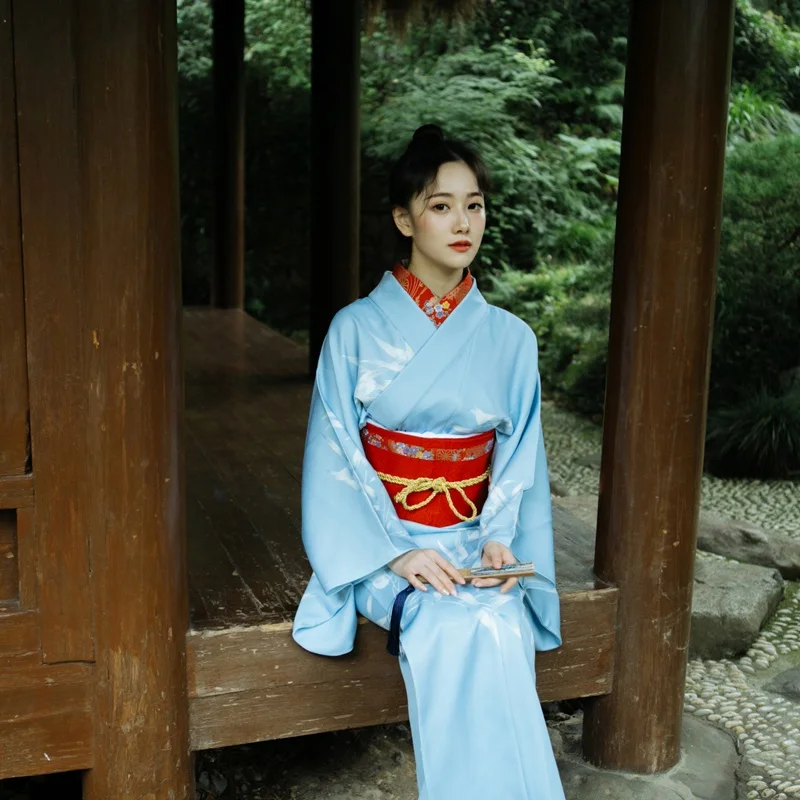 Традиционное японское кимоно Obi Yukata женский костюм гейши платье для косплея