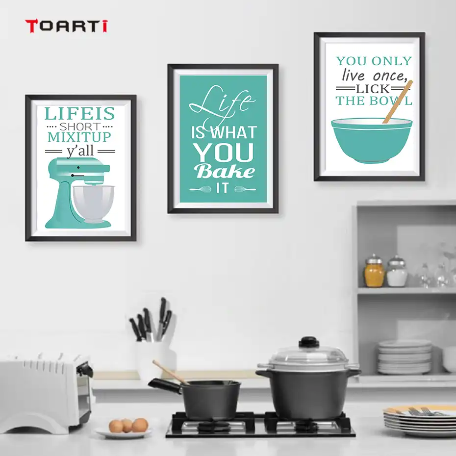 Cooking Inspiring Quotes Art Picture Blue Theme Modular Wall Modern Canvas Painting Poster&Print Kitchen Home Decor Cooking Inspiring Quotes Art Picture Blue Theme Modular Wall Modern Canvas Painting Poster&Print Kitchen Home Decor