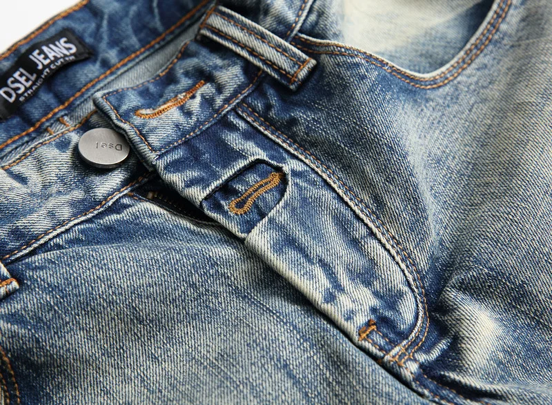 Модные джинсовые шорты мужские летние тонкие брендовые высококачественные Ретро рваные короткие джинсы классические до колена для мужчин