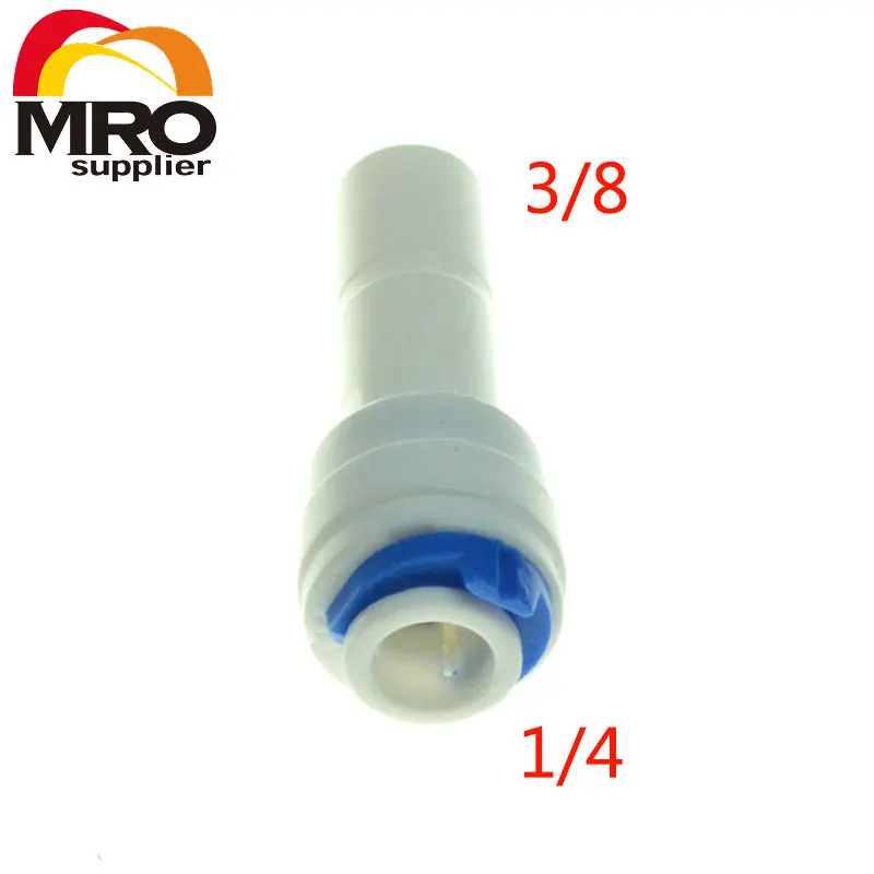 

5pcs 1/4" OD Tube Quick Connection 3/8" Pipe Type Straight Connector RO Water Reverse Osmosis Aquarium System Connector Fitting
