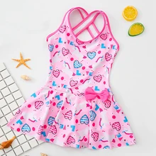Детский слитный купальник, милая купальная одежда с единорогом для девочек, платье с юбкой принцессы, бикини, детский купальный костюм для подростков Детский слитный купальник, милая купальная одежда с единорогом для девочек, платье с юбкой принцессы, бикини, детский купальный костюм для подростков