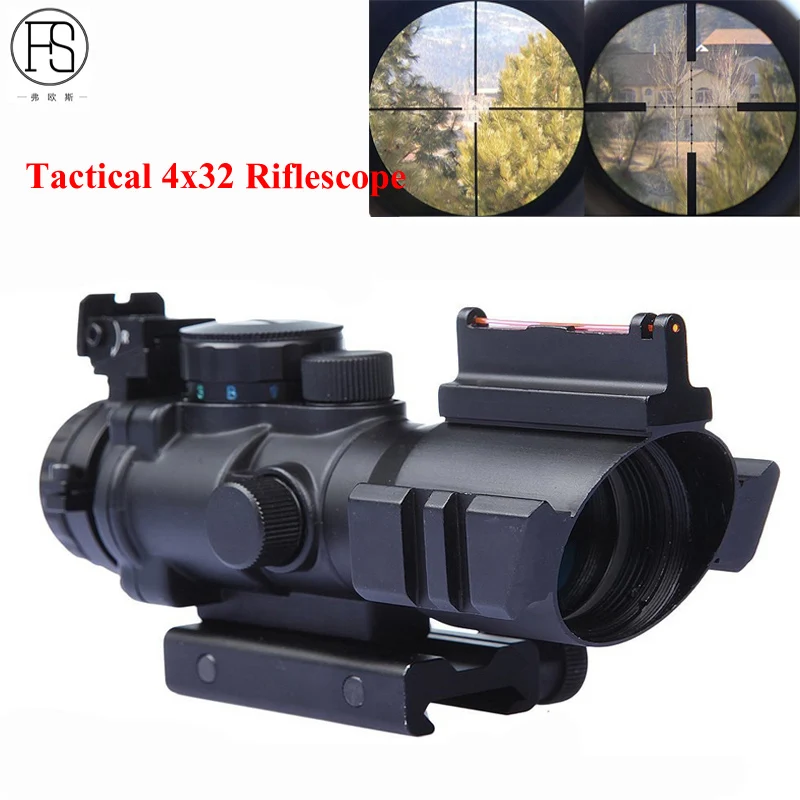4 x 32 Tactical Airsoft Optics Sniper Scope Reviews Sight Hunting Scopes New 