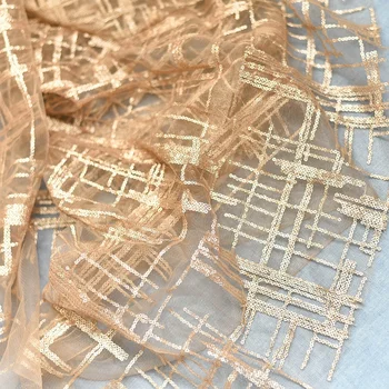 

50cm*130cm Luxury Feather Beading Embroidery Lace Fabric Cloth Wedding Dress Ribbon Trim DIY Sewing Lace Edge